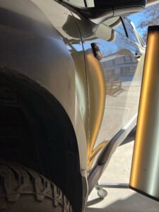 Crease Dent On Subaru Outback Before